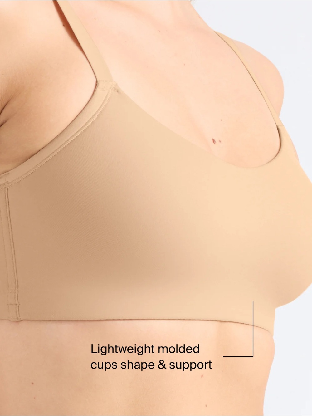 Knix The One & Only Scoop Bra Seamless Molded Cup Scoop  - Nude Colour